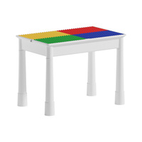 Bloques de Construcción de Plástico para Niños, Mesa de Juego y Estudio Multifuncional, Rompecabezas Educativo Ensamblable, Juguete de Regalo