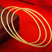 Dainty 2mm mince Simple or Dubaï 24k Bracelets femmes indiennes mode bijoux empilables Bracelets Bracelet