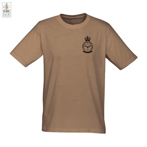 Camiseta de manga corta de Jersey sólido de poliéster/algodón transpirable de calidad superior para Fuerza de Seguridad logotipo personalizado Unisex en blanco - Product Image 3