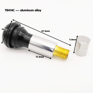 Capuchon de valve de pneu de voiture tubeless chromé TR413C TR414C avec logo personnalisé - Product Image 2