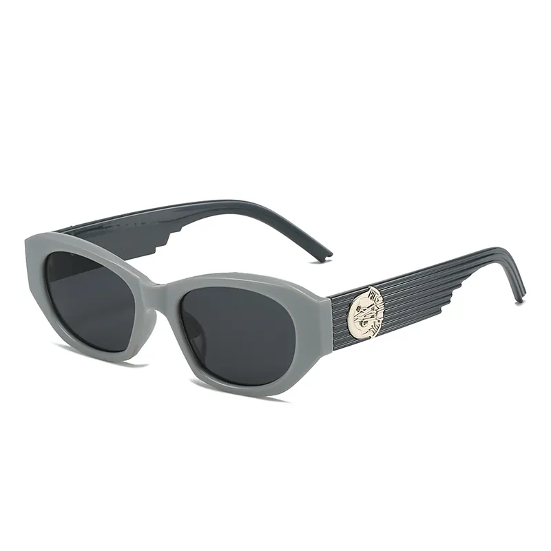 Lunettes de soleil de luxe 2023, petites branches carrées personnalisées en métal Design PC lentilles fabrication lunettes lunettes de soleil