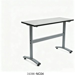 Escritorio Rectangular Ajustable NC04, Muebles de Oficina Modernos con Panel Verde y Ruedas para Uso Escolar - Product Image 1