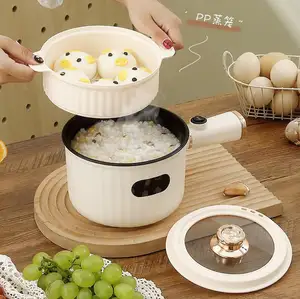 Slaapzaal Mini Anti-Aanbakpot Elektrische Multi-Cooker 1.8l Potten Kookset Kleine Elektrische Koekenpannen