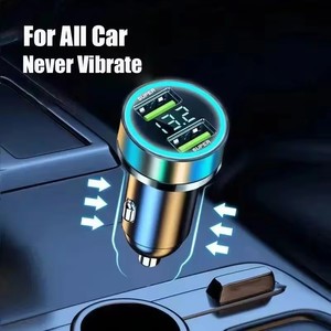 Chargeur de <span class=keywords><strong>voiture</strong></span> 240W charge rapide 2 ports <span class=keywords><strong>USB</strong></span> <span class=keywords><strong>adaptateur</strong></span> allume-cigare pour IPhone Samsung chargeurs rapides avec affichage numérique - Product Image 3