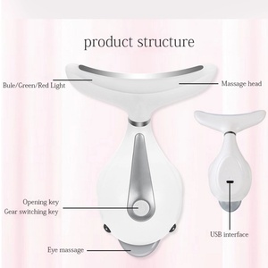 Masseur facial et cervical en forme de dauphin, thérapie par lumière rouge, produits de beauté pour femmes - Product Image 4