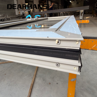 Porte double en aluminium à ouverture extérieure, double vitrage trempé à rupture de pont thermique pour entrée de villa ou balcon