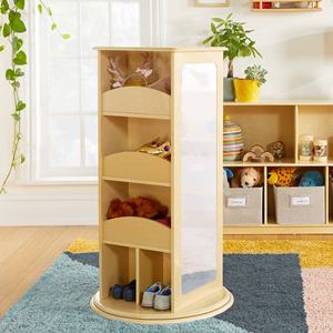Carrousel d'habillage de garderie Montessori dans un casier d'académie naturelle pour tout-petits Centre de la petite enfance TK Mobilier de classe pour pépinière - Product Image 3