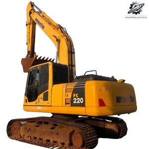 Excavatrice Komatsu PC220 d'occasion, 22 tonnes, godet de 1,1 m³, marque japonaise, excavatrice sur chenilles de grande taille d'origine, faible nombre d'heures, certifiée CE, d'occasion - Product Image 1