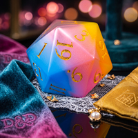 Ensemble de dés DND 7 pièces faits à la main, 16 mm, logo personnalisé, œil de chat polyédrique, trois couleurs, Dragons & Dungeons, DND D6 D20, dés de jeu de rôle
