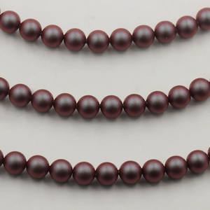 Vendita calda 5810 con perline di perle di imitazione di colore rosso iridescente a forma rotonda con foro per la moda donna collana creazione di gioielli - Product Image 2