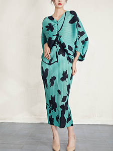 Gaun Wanita Bermotif Bunga, Gaun Kasual Lucu untuk Pesta Pernikahan, Gaun Malam Wanita Kasual OEM, Model Kerut untuk Musim Panas - Product Image 2