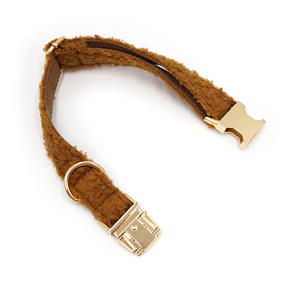 Hundehalsband für Welpen Verstellbares Haustierhalsband Metallschnalle Plüsch Samt Hundehalsbänder für Mittelgroße Hunde - Product Image 2