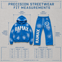 Ensemble de survêtement bleu délavé RAMAX pour homme, 480g, sweat à capuche zippé, détails blanchis, streetwear, vente en gros, fournisseur d'usine