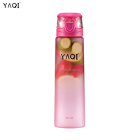 Bouteille d'eau de sport en plastique Tritan à paroi simple YAQI facile à transporter avec couvercle rabattable