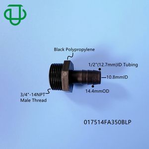 Пластиковый черный полипропиленовый шланг, соединительный Соединительный адаптер 3/4 "NPT с наружной резьбой, соединитель для шланга с хвостовой резьбой - Product Image 3