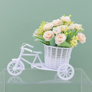Tricycle en plastique transfrontalier ornements accessoires pour la maison salon supermarché décoration Simulation fleur plante en pot - Product Image 5