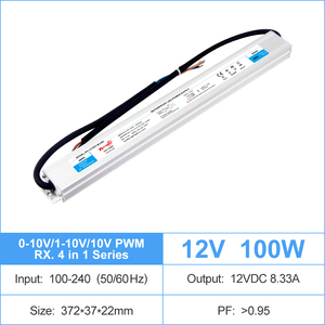 ไดรเวอร์ไฟ LED แบบหรี่แสงได้ แรงดันคงที่ 100W TRIAC/0-10V/1-10V/10V PWM/Rx  100-240V AC-DC 12V 24V IP67 สำหรับกล่องไฟ - Product Image 3