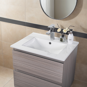 Lavabo de superficie sólida clásico Jetman, mueble de baño, lavabo de tocador, lavabo de mesa de cerámica - Product Image 1