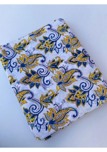 Tissu indien artisanal imprimé au bloc, 100% coton tissé multicolore, matériau de vêtement de qualité supérieure, vente en gros - Product Image 3