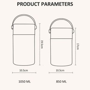 Custom Logo 850ml & 1050ml Thermal Food Flask with Spoon <b>Double</b> <b>Wall</b> Vacuum Insulated Lunch <b>Box</b> Customizable Color - Product Image 6