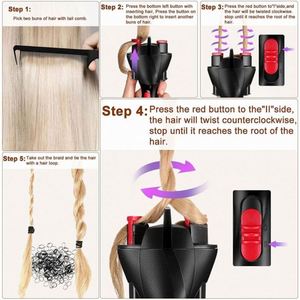 Máquina Eléctrica para Trenzar el Cabello, Automática, con Batería Integrada, Herramienta Portátil de Plástico para Trenzar el Cabello en Casa - Product Image 6