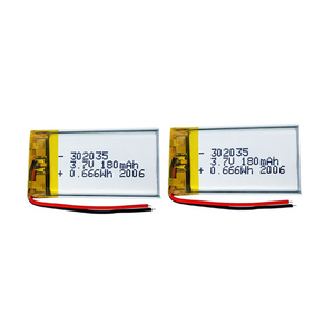 Литий-ионный полимерный аккумулятор 302035 3.7В 180мАч LP302035, перезаряжаемая LiPo батарея - Product Image 2