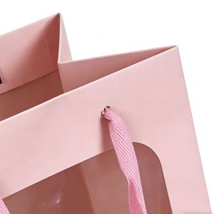Bolsas de Papel Personalizadas con Asas y Ventanas Transparentes, Ideales para Empacar Flores Secas y Regalos Florales Frescos - Product Image 3