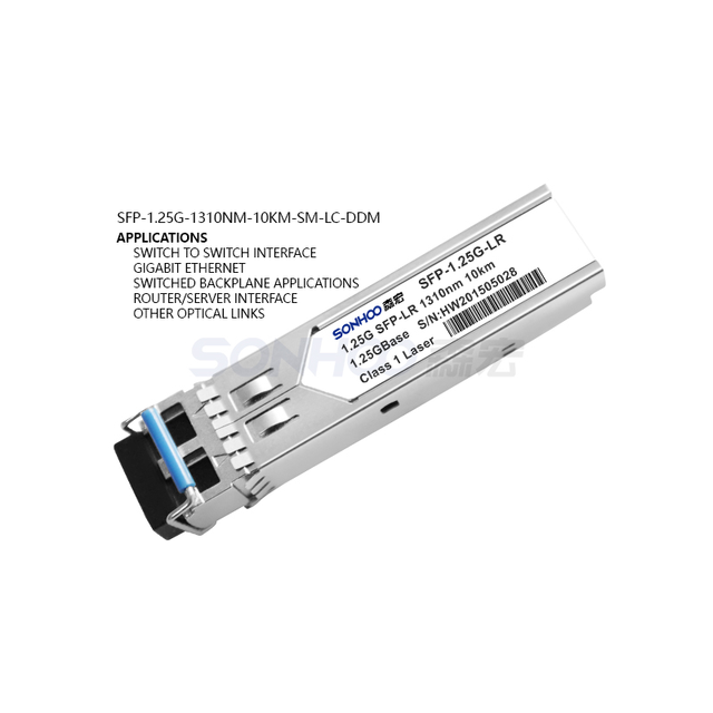 Cheap Price 1.25G 1310nm 10KM SFP Module LC Transceiver Fiber Optic Module for Cisco Juniper Mikrotik Ubiquiti Ethernet Switch