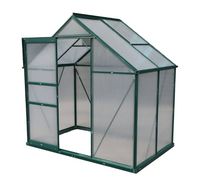 Serre en panneaux de polycarbonate 6x4 pieds avec structure en alliage d'aluminium, véranda isolée pour la culture des plantes