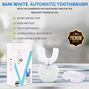 Brosse à dents électrique sonique automatique en forme de U, étanche, 4 modes, rechargeable par USB, blanchiment des dents, lumière bleue - Product Image 2