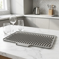 Tapis de drainage en silicone écologique RTS Magic Slope, tapis de cuisine résistant à la chaleur, tapis de table, tapis antidérapant épais pour baguettes, guide de drainage pour évier
