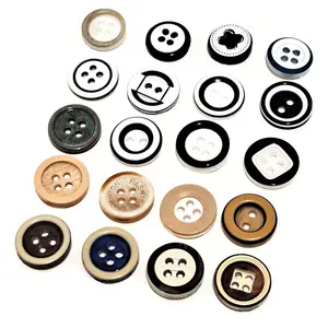 Round 4 Holes Resin Buttons 11mm Craft Leopard Print Buttons Scrambled Assortment Bag of Logo Button Gold for Clothing Shirt