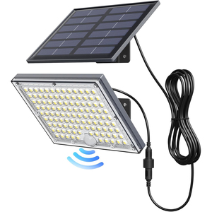 Projecteur LED solaire extérieur étanche IP67 en ABS avec détecteur de mouvement PIR – Nouveau modèle en gros - Product Image 1