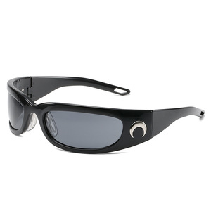 2024 nuova piccola montatura unica Moon Design y2k occhiali da <span class=keywords><strong>sole</strong></span> donna uomo sport alla moda equitazione occhiali da <span class=keywords><strong>sole</strong></span> occhiali Punk Moon Eyewear UV400 - Product Image 5