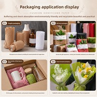 Rouleau de papier kraft alvéolé YONGCHANG pour emballage de rembourrage, biodégradable, recyclable, en pâte de bois, pour amortissement logistique, modèle 30