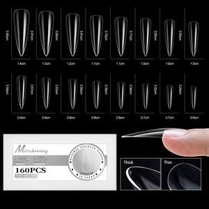 Fournisseur d'ongles artificiels haut de gamme tendance pour salons de manucure, semi-mat, sans couture, pour doigts, 16 tailles en boîte - Product Image 6