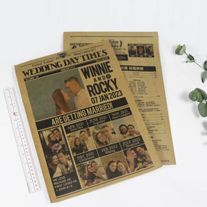 婚礼文具DIY纸艺婚礼报纸婚礼节目 - Product Image 2