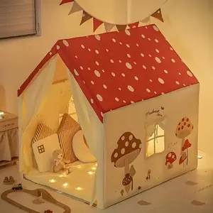 Tienda de Campaña Infantil <span class=keywords><strong>con</strong></span> Diseño de Hongo, Tienda de Campaña de Princesa Roja y Blanca, Tienda de Campaña de Cuento de Hadas para Niñas Pequeñas - Product Image 4