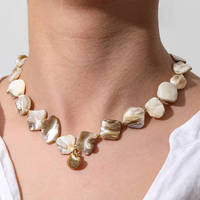 Plaqué or PVD 18K Gros bijoux en acier inoxydable pour les vacances à la plage d'été-Collier de perles en forme d'étoile de mer Style tendance
