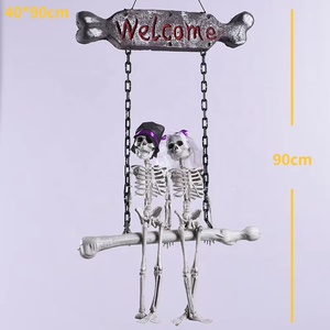 Usine vente horreur bienvenue <span class=keywords><strong>porte</strong></span> pendentif accessoire <span class=keywords><strong>d</strong></span>écoratif Halloween squelette mariée marié - Product Image 6
