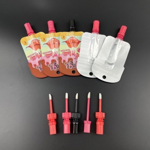 Custom 3ml Lip Tint Sachet Lip Gloss Pack Bag <strong>Pouch</strong> <strong>Nail</strong> Polish Oil Packaging Plastic Mascara <strong>Pouch</strong> with Applicator - Product Image 5