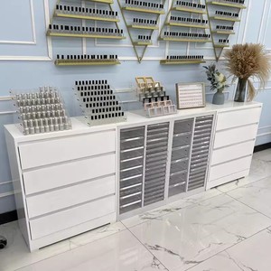 Factory Price Floor Cabinet Nail Polish Color Board Wall Cabinet Storage Side Cabinet for Sale - Product Image 3