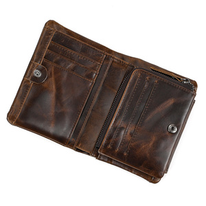 <span class=keywords><strong>Portafoglio</strong></span> in Vera Pelle con Tasca Portamonete <span class=keywords><strong>e</strong></span> Scomparti Multipli per <span class=keywords><strong>Carte</strong></span>, in Pelle Bovina di Prima Qualità, <span class=keywords><strong>Portafoglio</strong></span> Compatto a Tre Ante per Uomo - Product Image 2