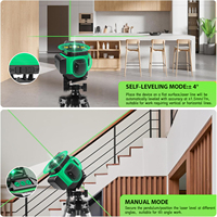 Niveau laser vert multifonctionnel 4D 16 lignes, qualité industrielle et bricolage, 360°, entrepôt local aux États-Unis, livraison directe prise en charge
