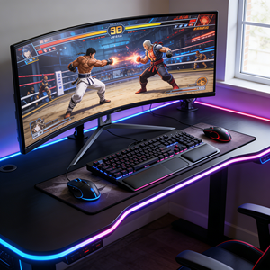 Écran d'ordinateur de bureau OEM à prix avantageux de l'usine Rebekah, écran LCD LED de 24, <span class=keywords><strong>27</strong></span>, 32, 34 <span class=keywords><strong>pouces</strong></span>, moniteurs de jeu incurvés pour ordinateur de bureau - Product Image 3