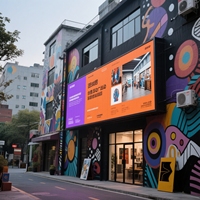 Écran LED couleur étanche P4 pour affichage numérique en magasin, signalétique d'ascenseur - Panneau publicitaire géant LED