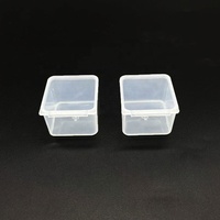 Boîte d'emballage en plastique transparent carrée à rabat pour bijoux, petit conteneur de collection plat multifonction