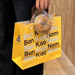 Sac en papier kraft personnalisé, écologique, biodégradable, recyclable, de qualité alimentaire, imprimé en sérigraphie, pour emballages de boulangerie à emporter - Product Image 5