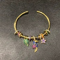 Bracelet tendance Feuille de forêt tropicale Poisson tropical Vent océanique