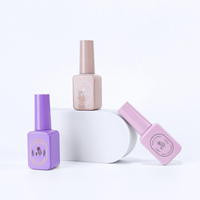 9ML OEM/ODM Uso Industrial UV LED Esmalte de Uñas con Pincel, Botella de Vidrio Transparente Esmerilado para Cosméticos